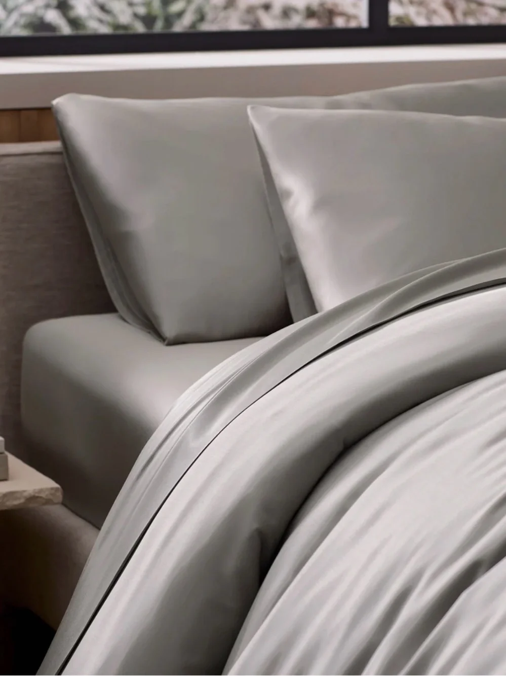 Cozy Earth Bamboo King Size Duvet Cover Light Grey NWOT